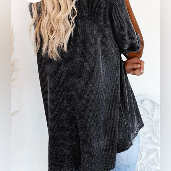 Oversized Waffle Knit Top - Picture 3 of 13